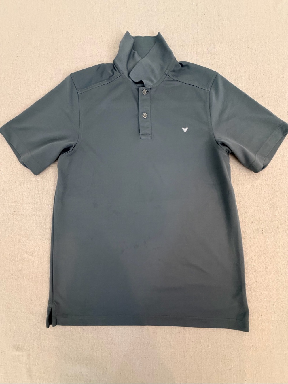 Callaway Golf Polo Shirt Mens S Dark Charcoal Grey Short Sleeve Performance #209
